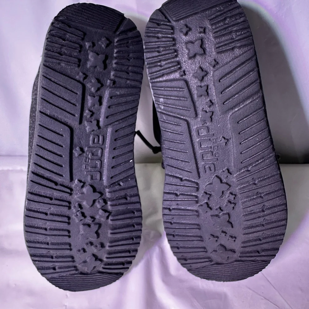 Hey Dude Kids Black Moccasins